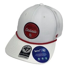 NWT St Louis Cardinals Patch Hat White Brrr Fairway 47 Trucker Snapback Cap MLB